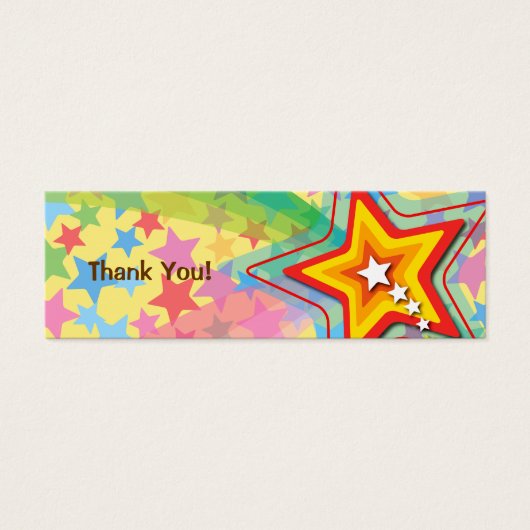 スーパースターカラフルレインボーサンキューディギフトラベル (正面)