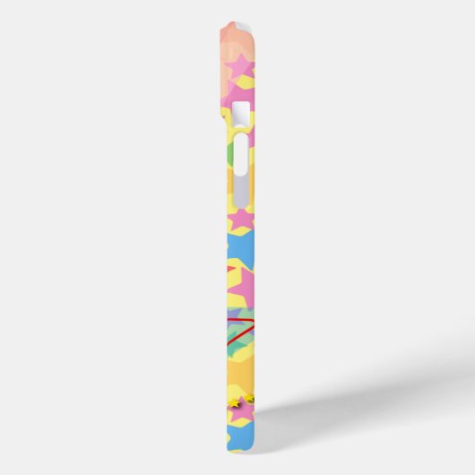 スーパースタークールレインボーおもしろいカラフル射撃、 発砲スター Case-Mate iPhoneケース (裏面 / 左)