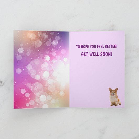 スーパースターコーギが元気 カード (内部)