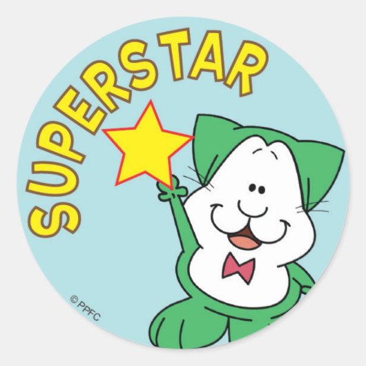 スーパースターステッカー ラウンドシール (正面)