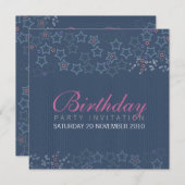 スーパースターズ誕生日インビタチオンズ 招待状 (正面/裏面)