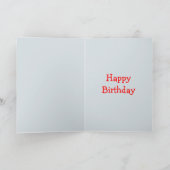 スーパースターソン11th誕生日レッドブロンド男の子カード カード (内部)