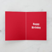 スーパースターソン13th誕生日レッドブロンドのヘアカード カード (内部)