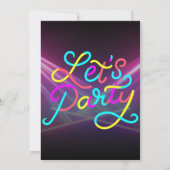 スーパースターポップ・アートのロックスターパーティーのようなスター誕生日 招待状 (裏面)