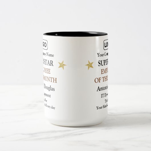 スーパースター賞受賞者の社員 ツートーンマグカップ (中央)