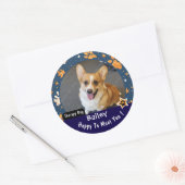 スーパースター テーマ 療法犬の訪問 カスタム ラウンドシール (封筒)
