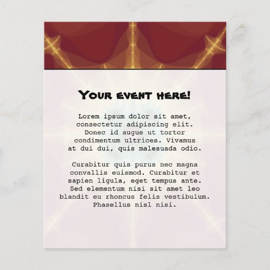 スーパースター – フラクタルアート チラシ (正面)