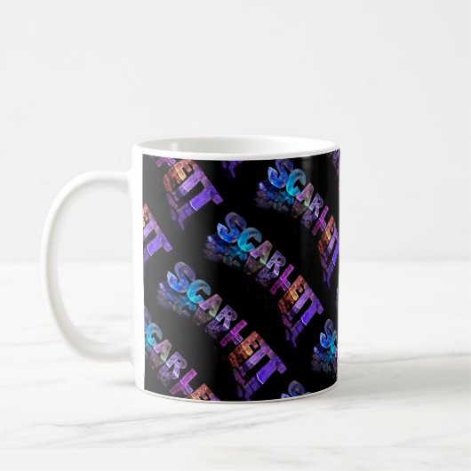 スーパースターScarlett -ライト(写真)の名前 コーヒーマグカップ (左)