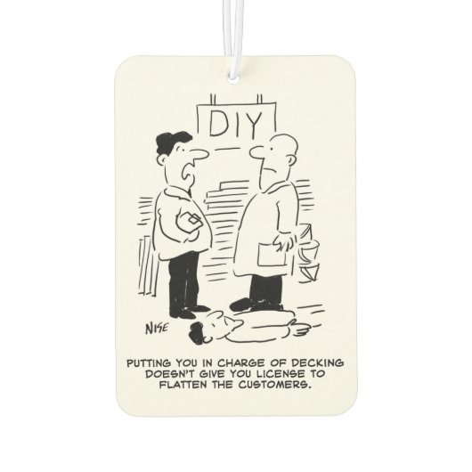 スーパーストア小売店従業者と店長 カーエアーフレッシュナー (裏面)