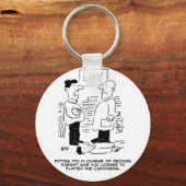 スーパーストア小売店従業者と店長 キーホルダー (正面)