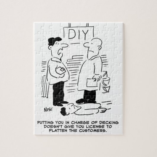 スーパーストア小売店従業者と店長 ジグソーパズル (縦)