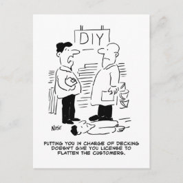 スーパーストア小売店従業者と店長 ポストカード