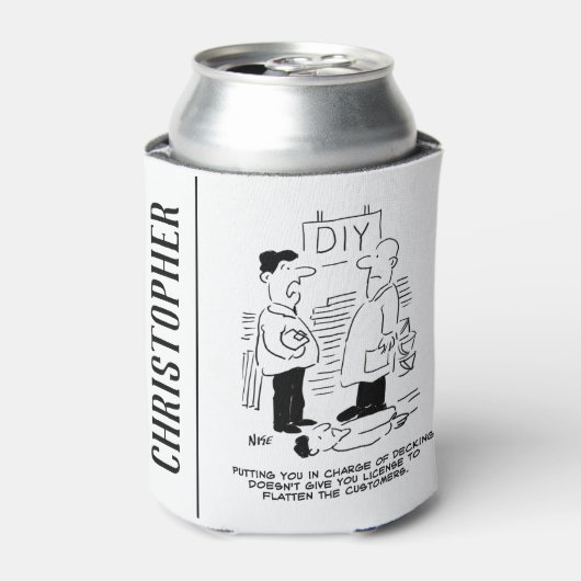 スーパーストア小売店従業者と店長 缶クーラー (缶正面)