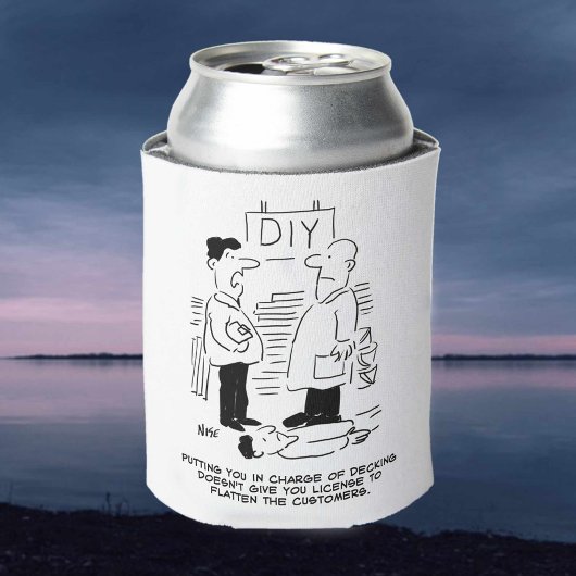 スーパーストア小売店従業者と店長 缶クーラー