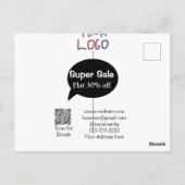 スーパーセール ビジネス 割引 スキャン QRコード 詳細 ポストカード (裏面)