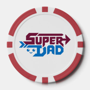 スーパーダッドゲーマーギフト - かわいいレトロデザイン ポーカーチップ