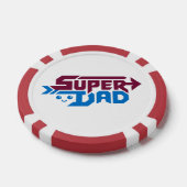 スーパーダッドゲーマーギフト - かわいいレトロデザイン ポーカーチップ (シングル)