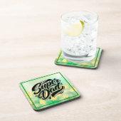 スーパーダッドヒーロー タイポグラフィーデザイン-67888 コースター (右側)