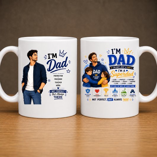 スーパーダッド コーヒーマグ デザイン コーヒーマグカップ