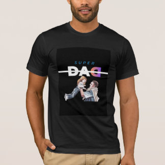 スーパーダッド 父の日 ファミリーラブ デザイン Tシャツ