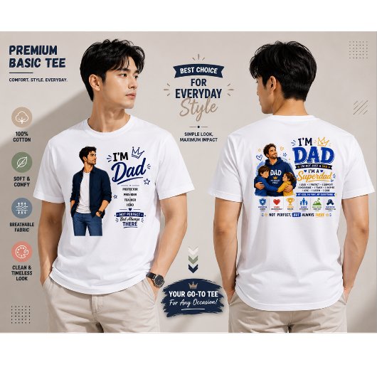 スーパーダッドTシャツデザイン - 父の日 Tシャツ