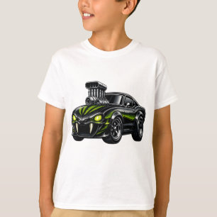 スーパーチャージャー搭載スネークアイ マッスルカー Tシャツ