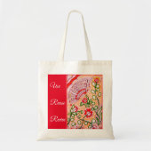 スーパートートバッグ-バタフライレッド トートバッグ (正面)