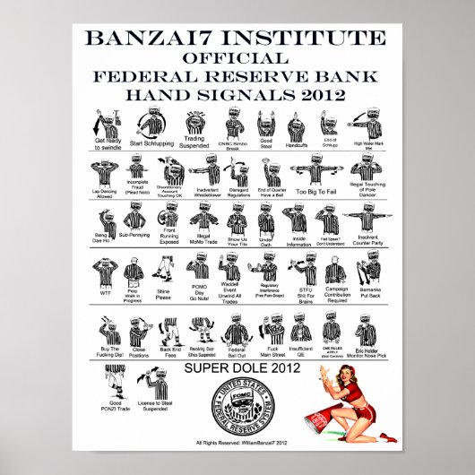 スーパードールのFRBハンドシグナル ポスター (正面)