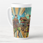 スーパード素朴ッグラテマグカップ：インディヒーロー カフェラテマグ (左アングル)