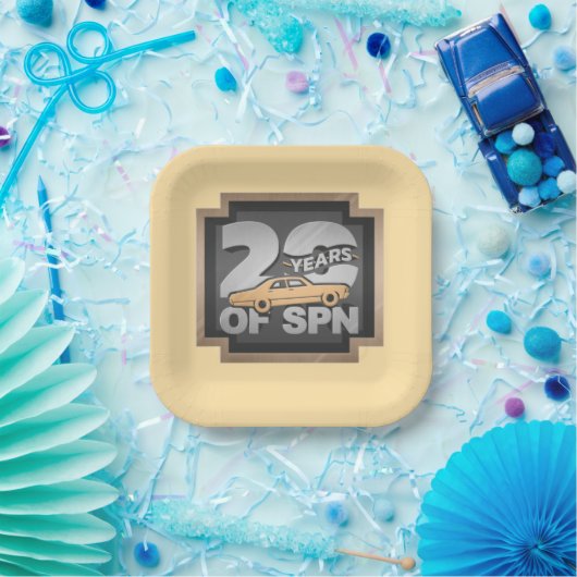 スーパーナチュラル 20周年記念プレート ペーパープレート (パーティー)