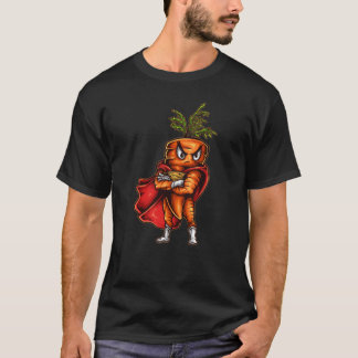スーパーニンジン おもしろい スーパーヒーロー 野菜 ガーデン Tシャツ