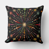 スーパーノバレインボースターズ銀河系ブラックレトロボホ クッション (正面)