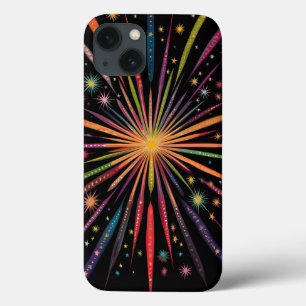 スーパーノバレインボースターズ銀河系ブラックレトロボホ iPhone 13ケース