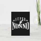 スーパーノンノ イタリアのおじいちゃん 面白い ヒーロー 父の日のプレゼント カード (正面)