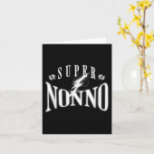 スーパーノンノ イタリアのおじいちゃん 面白い ヒーロー 父の日のプレゼント カード (黄色い花)