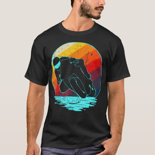 スーパーバイクヴィンテージレトロスタイル Tシャツ (正面)