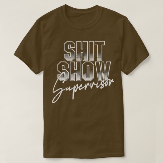 スーパーバイザヴィンテージスタイルタイポグラフィの表示 Tシャツ (デザイン正面)