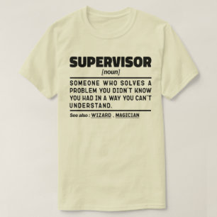 スーパーバイザー名詞定義管理パパ皮肉 Tシャツ