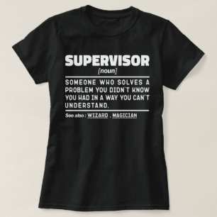 スーパーバイザー名詞定義管理パパ皮肉 Tシャツ