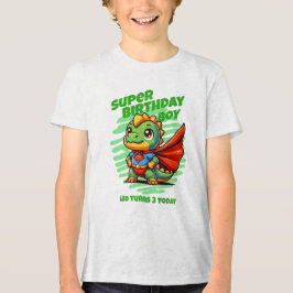 スーパーバースデーボーイTシャツ - オーダーメイド名前&年齢 トライブレンドTシャツ