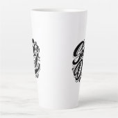 スーパーパパヒーロー タイポグラフィーデザイン-67888 カフェラテマグ (正面)