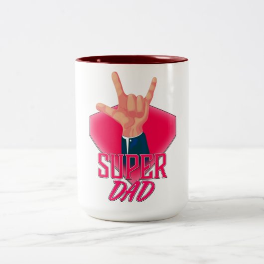 スーパーパパ ツートーンマグカップ (中央)