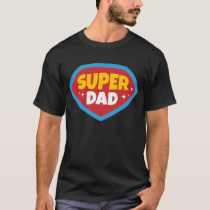 スーパーパパ レトロスーパーヒーローバッジTシャツ Tシャツ