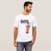 スーパーパパ 父の日おめでとう Tシャツ (正面フル)