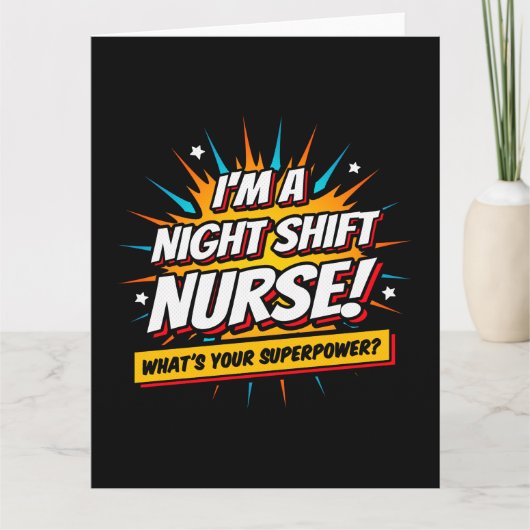 スーパーパワおもしろいーの夜間勤務ナースの評価 カード (正面)