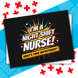 スーパーパワおもしろいーの夜間勤務ナースの評価 ポストカード