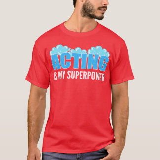 スーパーパワーのアーティストを演じる ギフトにも Tシャツ