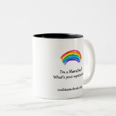 スーパーパワーマグ(白) ツートーンマグカップ (正面右)