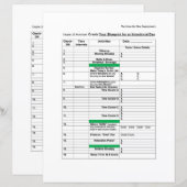スーパーパワーワークシート：意図的な日の設計図 (正面/裏面)