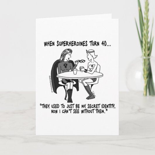 スーパーヒロインが40グリーティングカードを回す時 カード (正面)